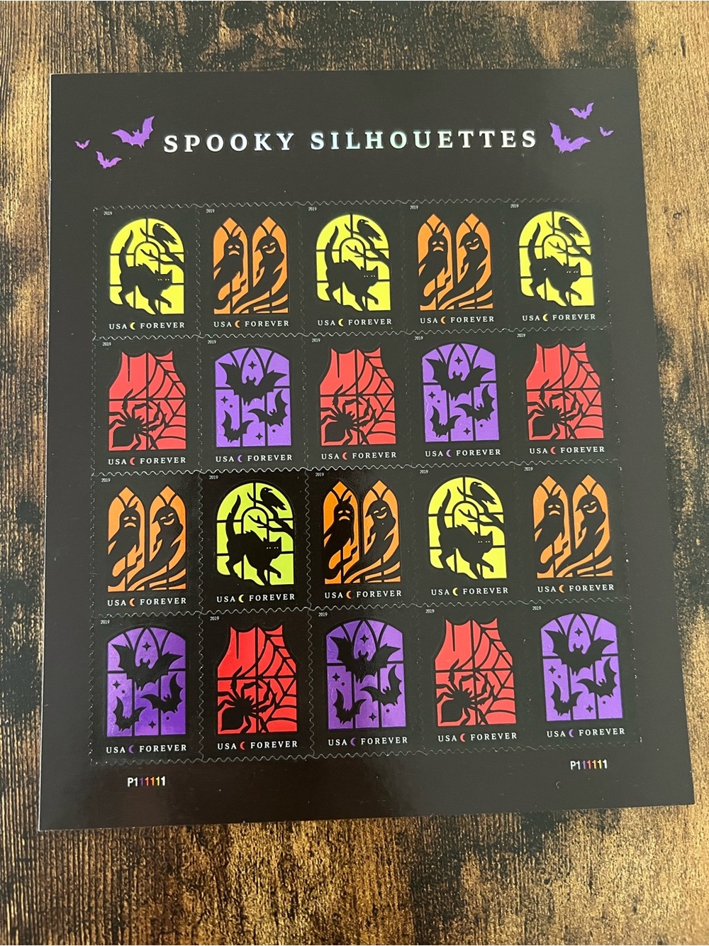 USPS Spooky Silhouettes Halloween Forever Stamp Sheet
